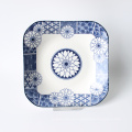 Porcelain Tableware Dinner Plate Pad Printing Square Plate